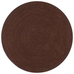 vidaXL Tapis fait &agrave; la main Jute Rond 150 cm marron