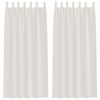 vidaXL Rideau en Voile 2 pcs Cr&egrave;me 245 x 140 cm Polyester
