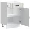 vidaXL Armoire de cuisine Lucca blanc brillant bois ing&eacute;nierie