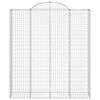 vidaXL Paniers &agrave; gabions arqu&eacute;s 18 pcs 200x50x220/240 cm Fer galvanis&eacute;