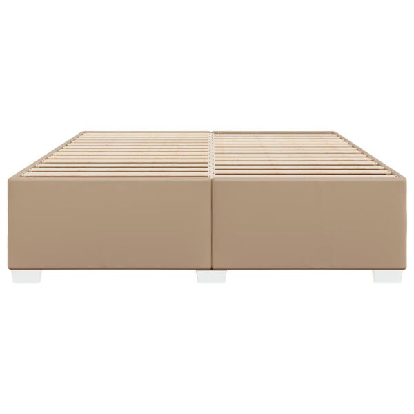 vidaXL Cadre de lit sans matelas cappuccino 200x200 cm similicuir