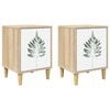 vidaXL Table de chevet HANAU 2 pc Ch&ecirc;ne Sonoma 36 x 33 x 50 cm