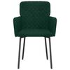 vidaXL Chaises &agrave; manger lot de 2 Vert fonc&eacute; Velours