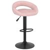vidaXL Tabourets de bar lot de 2 rose velours