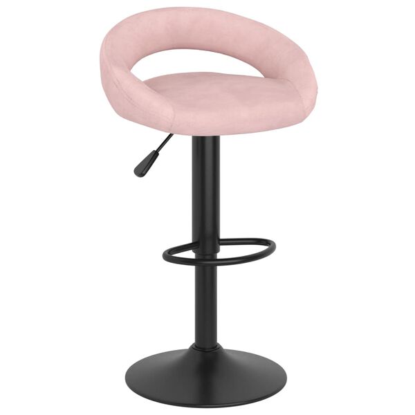 vidaXL Tabourets de bar lot de 2 rose velours