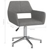 vidaXL Chaise pivotante de bureau Gris clair Tissu