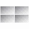 vidaXL Nez de marche Rectangulaire 4 pcs Argent&eacute; 70 x 40 cm Aluminium