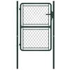 vidaXL Portail de jardin en acier vert 100 x 125 cm