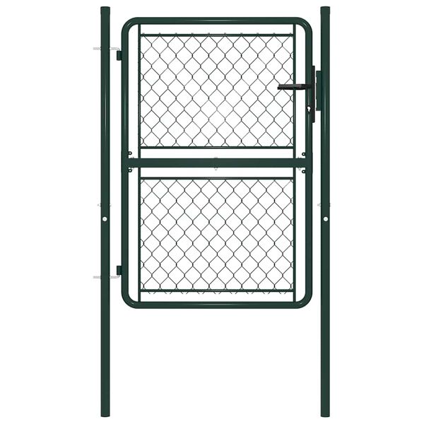 vidaXL Portail de jardin en acier vert 100 x 125 cm