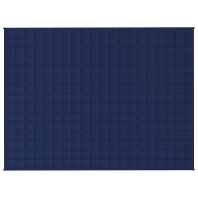 vidaXL Couverture lestée Bleu 150x200 cm 7 kg Tissu