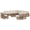 vidaXL Ensemble de canap&eacute; de jardin 14 pc Beige et blanc cr&egrave;me