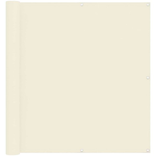 vidaXL &Eacute;cran de balcon Cr&egrave;me 110 x 200 cm Tissu Oxford