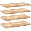 vidaXL &Eacute;tag&egrave;res flottantes 4 pcs 60x40x4 cm acacia massif non trait&eacute;