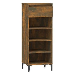 vidaXL &Eacute;tag&egrave;re &agrave; chaussures Ch&ecirc;ne fum&eacute; 40x36x105 cm Bois d'ing&eacute;nierie