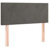 vidaXL T&ecirc;te de lit Gris fonc&eacute; 80x5x78/88 cm Velours