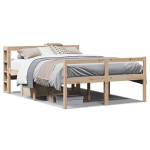vidaXL Lit pour personne &acirc;g&eacute;e avec t&ecirc;te de lit sans matelas 140x190 cm