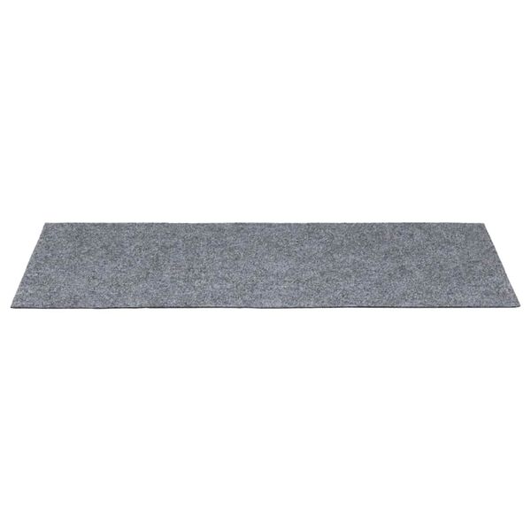 vidaXL Tapis d'escalier autocollants 15 pièces 60 x 25 cm Gris clair Rectangulaire