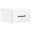 vidaXL Cabinet de chevet mural Blanc brillant 34,5 x 33 x 20 cm