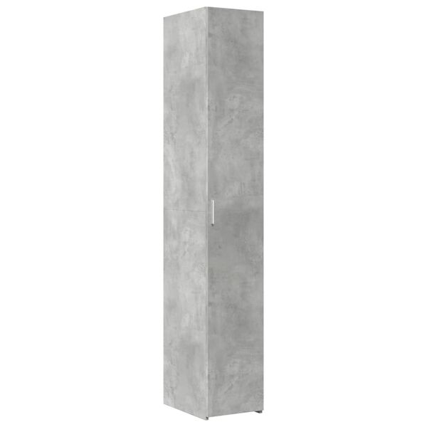 vidaXL Buffet haut gris b&eacute;ton 30x42,5x185 cm bois d'ing&eacute;nierie