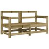 vidaXL Chaises de jardin avec coussins lot de 2 bois de pin impr&eacute;gn&eacute;