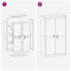vidaXL Armoire de rangement 2 pcs Blanc 80 x 40 x 140 cm Acier