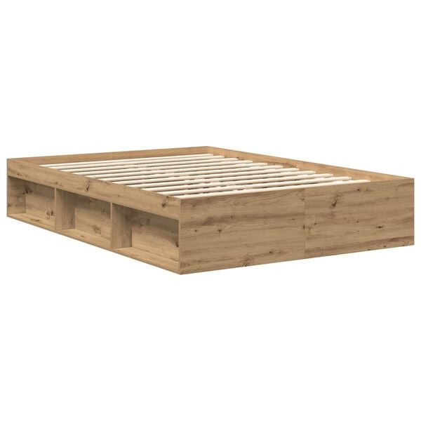 vidaXL Cadre de lit sans matelas ch&ecirc;ne artisanal 120x190 cm