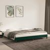 vidaXL Cadre de lit sans matelas vert fonc&eacute; 200x200 cm velours