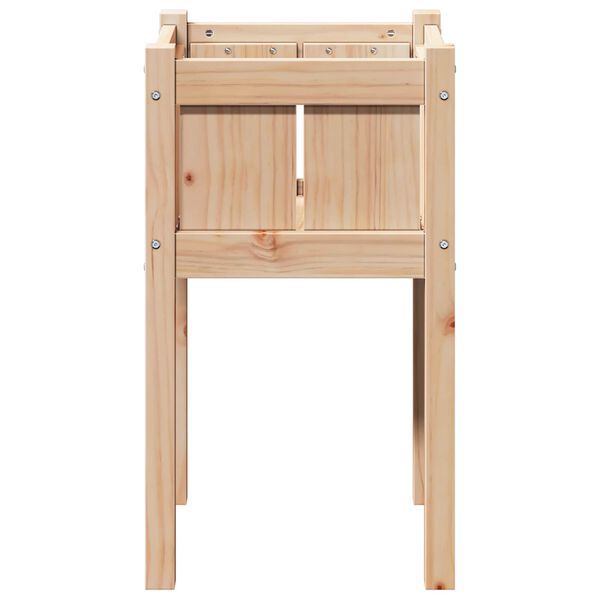 vidaXL Cache-pot de jardin Nature 40 x 40 x 70 cm Bois de pin massif