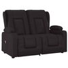 vidaXL Fauteuil inclinable et porte-gobelets 2 places noir similicuir
