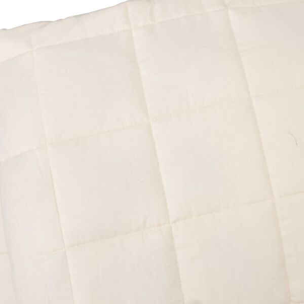 vidaXL Couverture lestée Crème clair 152x203 cm 7 kg Tissu