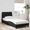 vidaXL Cadre de lit sans matelas Hanko noir 80x200 cm velours