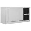 vidaXL Armoire de cuisine avec portes coulissantes 90x40x50 cm Inox