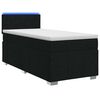 vidaXL Lit boxspring avec matelas Noir 90 x 190 cm Tissu