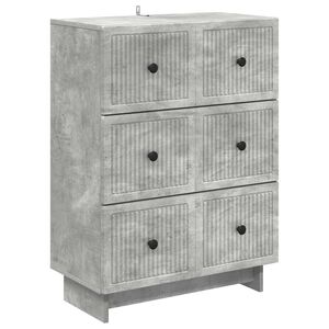 vidaXL Armoire &agrave; tiroirs Gris b&eacute;ton 66 x 34,5 x 90 cm