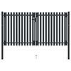 vidaXL Portail double en acier 300 x 175 cm anthracite