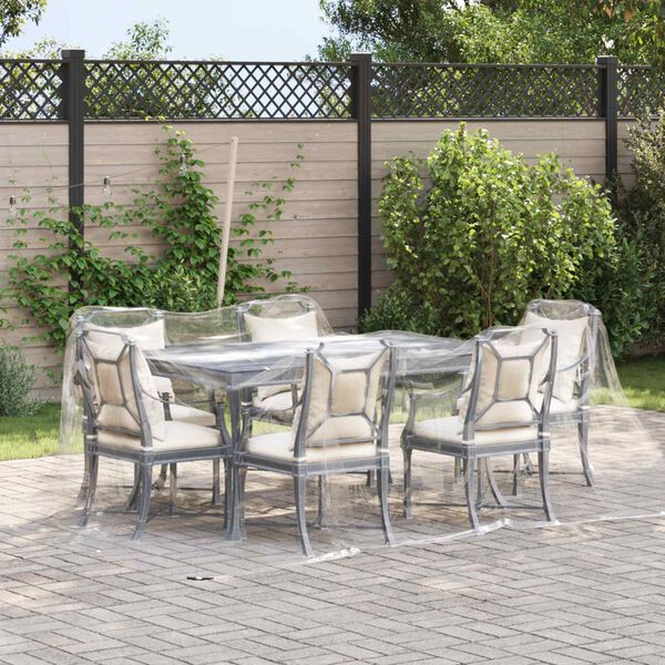 vidaXL B&acirc;che avec &oelig;illets Transparent 3 x 3 m Poly&eacute;thyl&egrave;ne