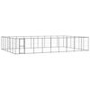 vidaXL Chenil d'ext&eacute;rieur pour chiens Acier 65,34 m&sup2;