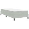 vidaXL Lit &agrave; ressorts avec matelas Gris clair 90 x 220 cm tissu
