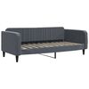vidaXL Lit de jour avec gigogne et matelas gris fonc&eacute; 90x200cm velours
