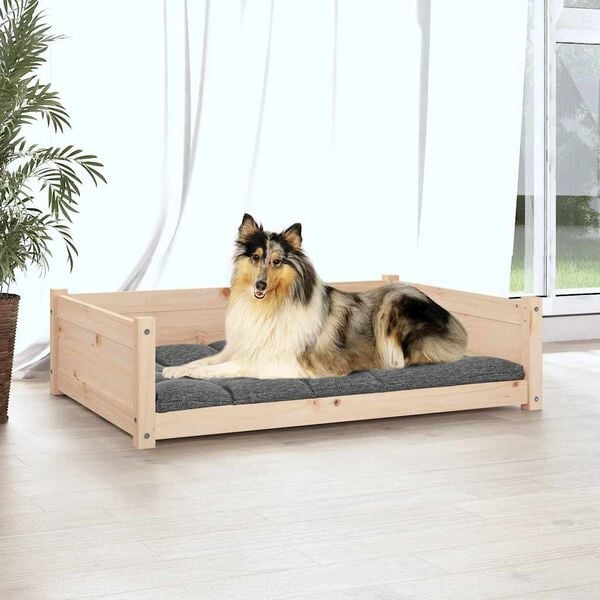 vidaXL Lit pour chien 95,5x65,5x28 cm Bois de pin solide