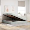 vidaXL Lit avec rangement et matelas Gris clair 160 x 200 cm Velours