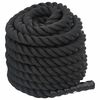 vidaXL Corde de combat noire 12 m 9 kg Polyester
