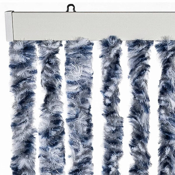 vidaXL Moustiquaire Bleu blanc et argent&eacute; 90x220 cm Chenille