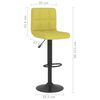 vidaXL Tabouret de bar Vert Tissu