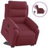 vidaXL Fauteuil inclinable &eacute;lectrique rouge bordeaux tissu