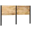 vidaXL T&ecirc;te de lit 180 cm bois massif manguier et fer