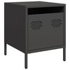 vidaXL Tables de chevet 2 pcs noir 35x39x43,5 cm acier