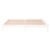 vidaXL Cadre de lit à LED sans matelas blanc 140x190 cm bois massif