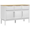 vidaXL Buffet FLORO blanc 114x43x74 cm bois massif de pin