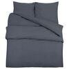 vidaXL Ensemble de housse de couette Anthracite 200x200 cm Microfibre